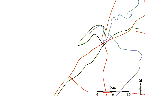Routes et rivières à proximité Medihya Plage