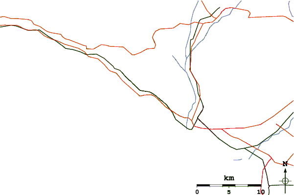 Routes et rivières à proximité Mondos