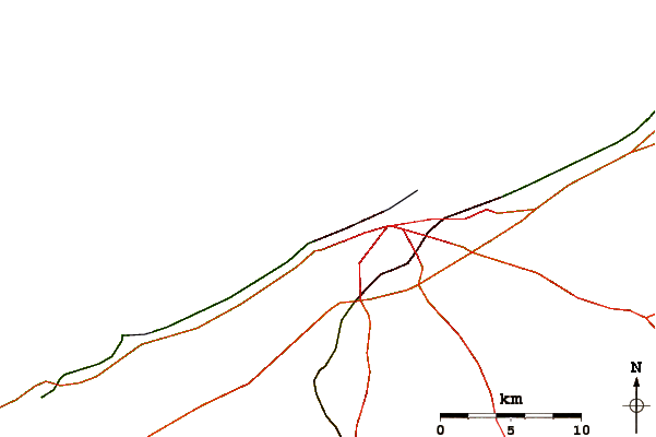 Routes et rivières à proximité Monica beach