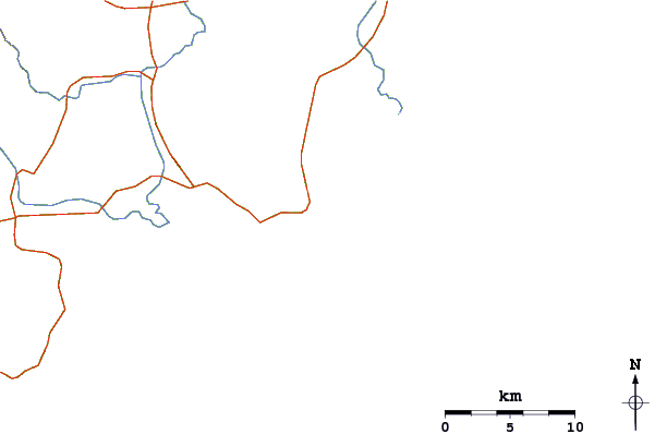 Routes et rivières à proximité Monseigneur Bay