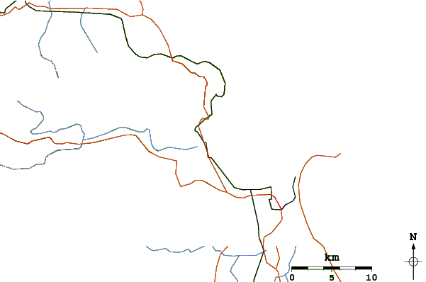 Routes et rivières à proximité Nam O Point