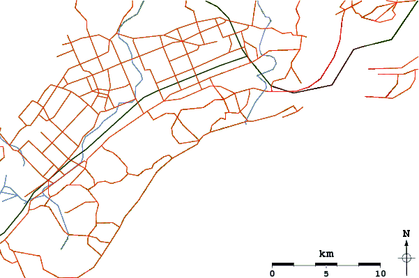 Routes et rivières à proximité Dunedin - Ocean View