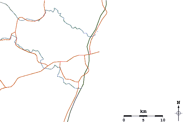Routes et rivières à proximité Okuragahama