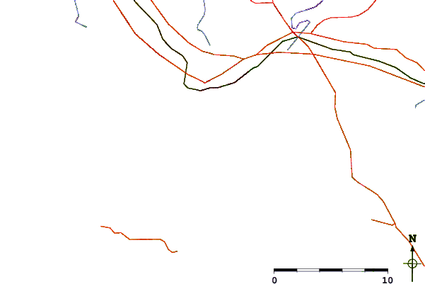 Routes et rivières à proximité Pic Kipu