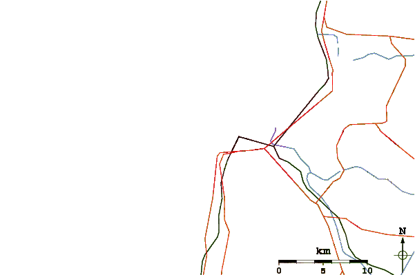 Routes et rivières à proximité Pik or Meridian
