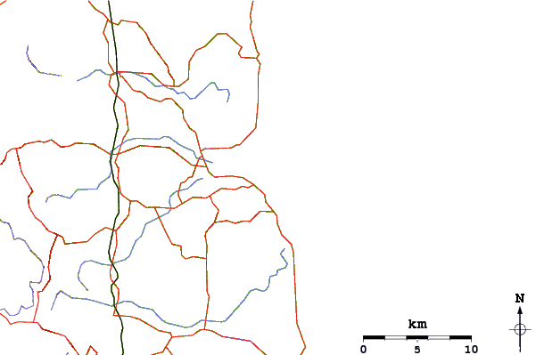 Routes et rivières à proximité Pin Cushion