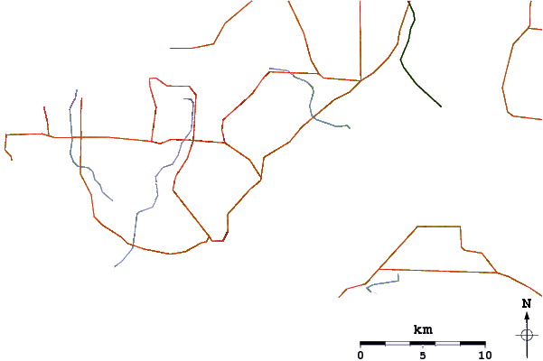 Routes et rivières à proximité Pines