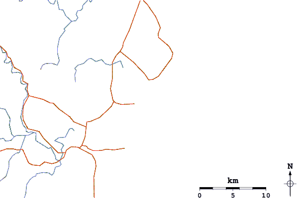 Routes et rivières à proximité Pink Rocks