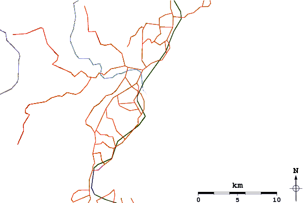 Routes et rivières à proximité Pipeline (Dunedin)