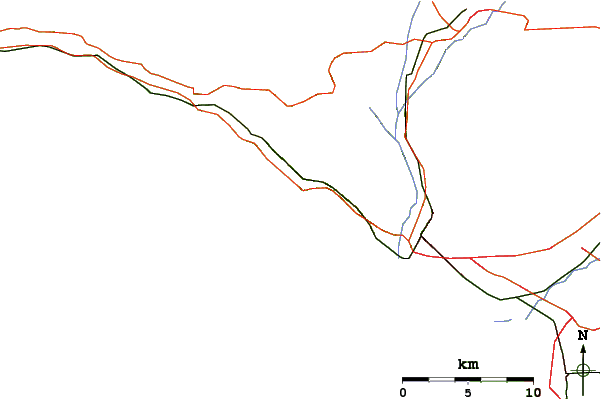 Routes et rivières à proximité Pitas Point