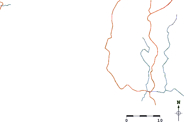 Routes et rivières à proximité Playa Escondida