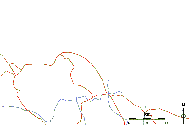 Routes et rivières à proximité Playa Goleta