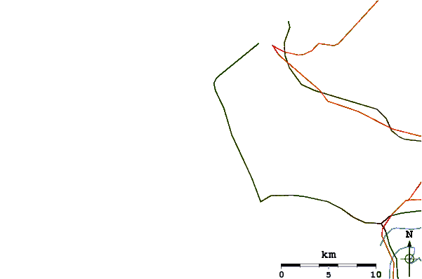 Routes et rivières à proximité Playa de Tres Piedras