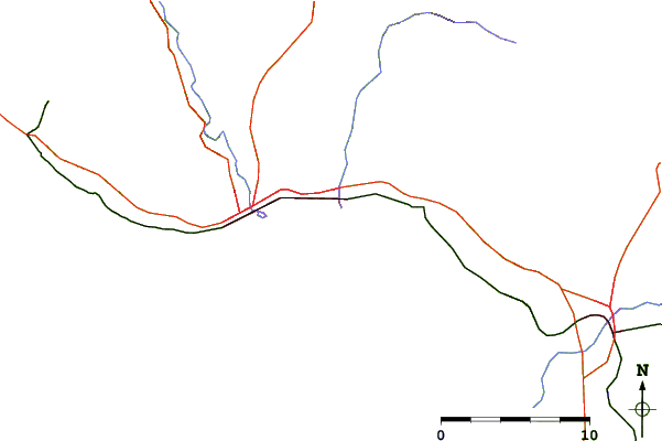 Routes et rivières à proximité Pleasure Point-Second Peak