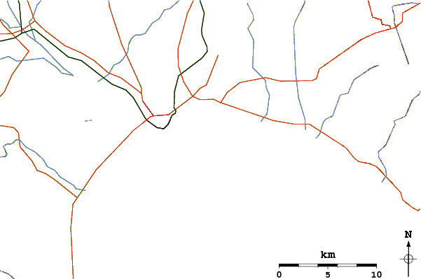 Routes et rivières à proximité Poetto (Cagliari)