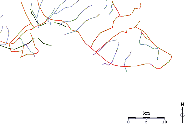 Routes et rivières à proximité Point Panic