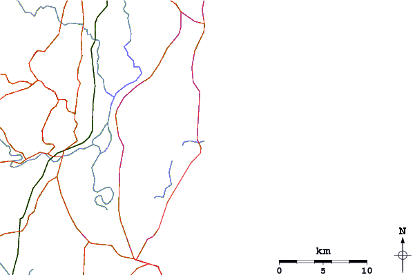 Routes et rivières à proximité Point Plomer