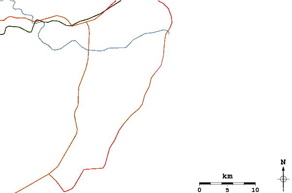 Routes et rivières à proximité Ponta de Bororo