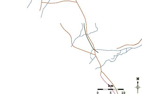 Routes et rivières à proximité Punta Huanchaco