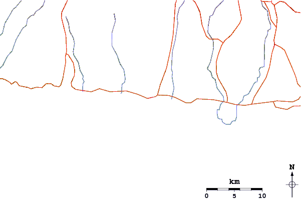 Routes et rivières à proximité Punta Roca