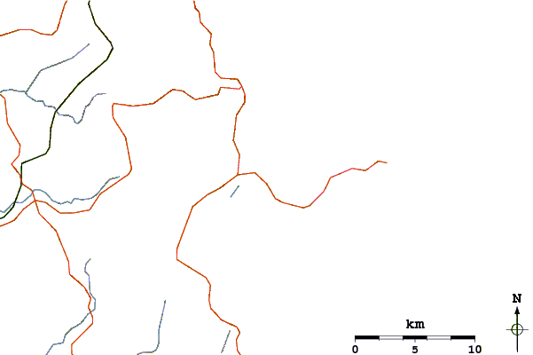Routes et rivières à proximité Red Beach