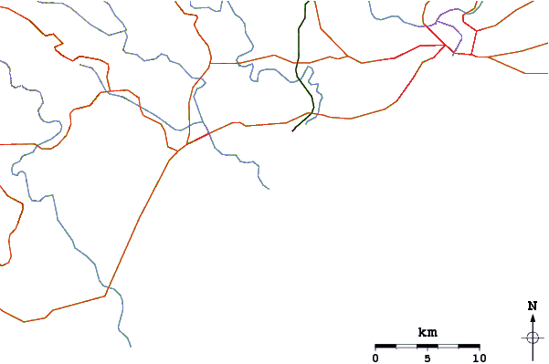 Routes et rivières à proximité Red Beach