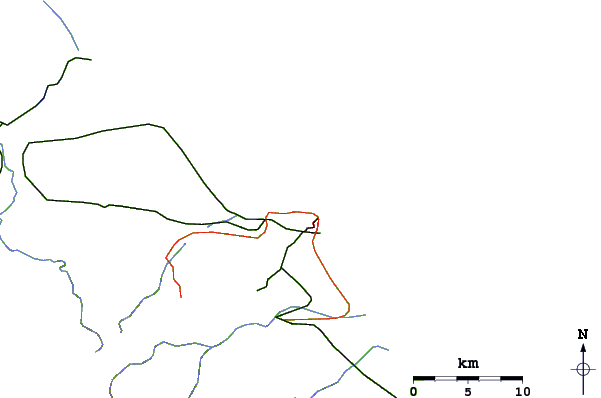 Routes et rivières à proximité Roca Alta