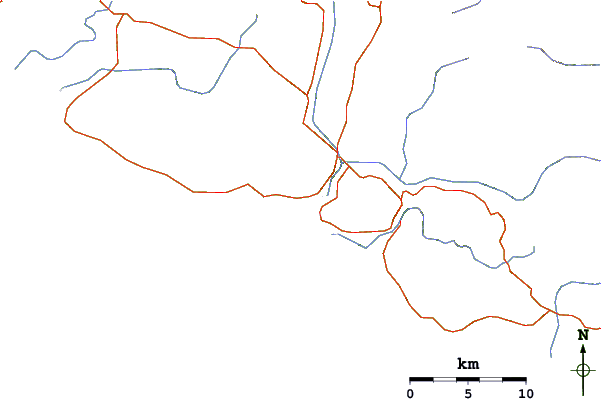 Routes et rivières à proximité La Roche Percee (Bonhomme de Bourail)