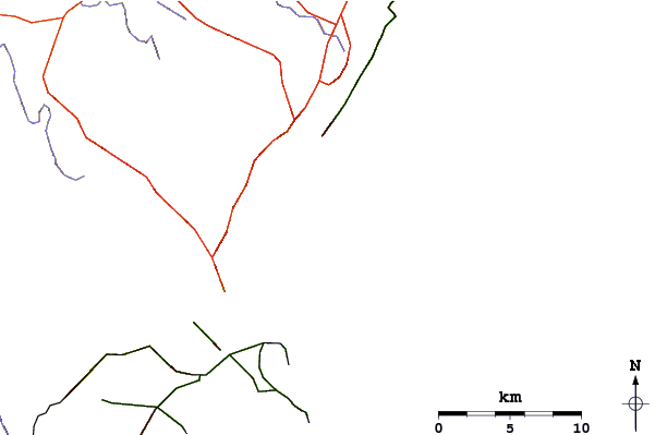 Routes et rivières à proximité Sandon Point