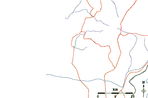 Routes et rivières à proximité Santa Caterina