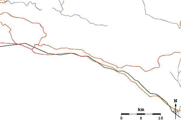 Routes et rivières à proximité Santa Clause