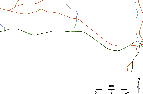 Routes et rivières à proximité Santa Lucia del Este