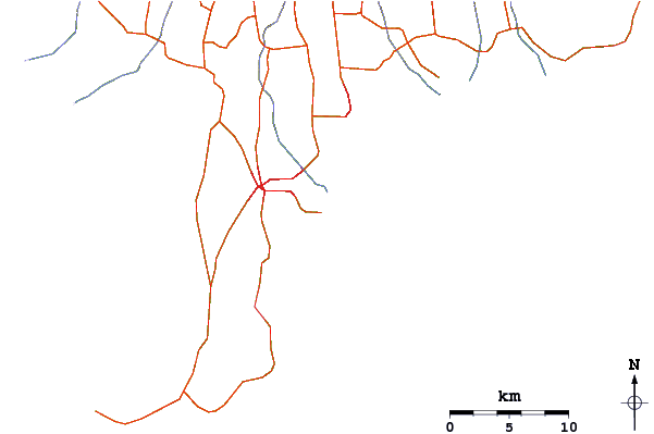 Routes et rivières à proximité Sanur Reef