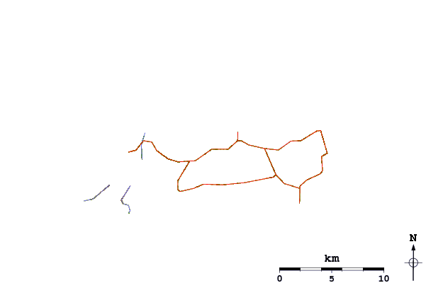 Routes et rivières à proximité Scaglieri or La Biodola (Elba)