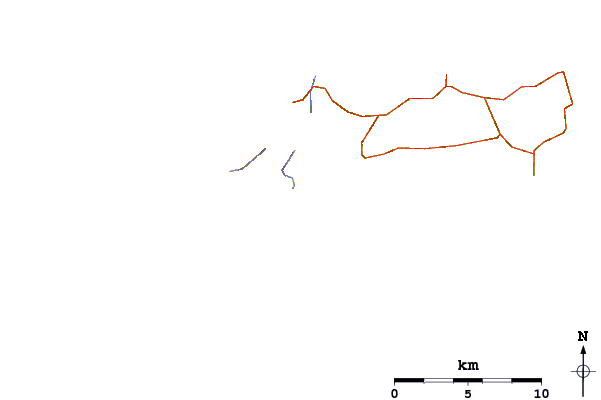Routes et rivières à proximité Seccheto (Elba)