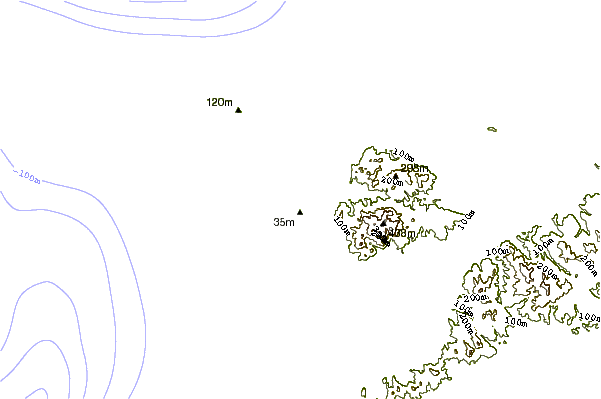 Littoral autour Sesako Island