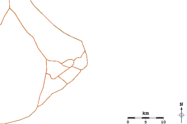 Routes et rivières à proximité Shacks
