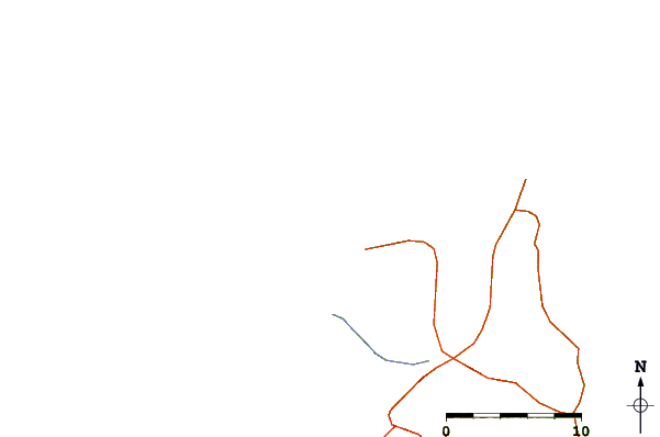 Routes et rivières à proximité Spew Pits