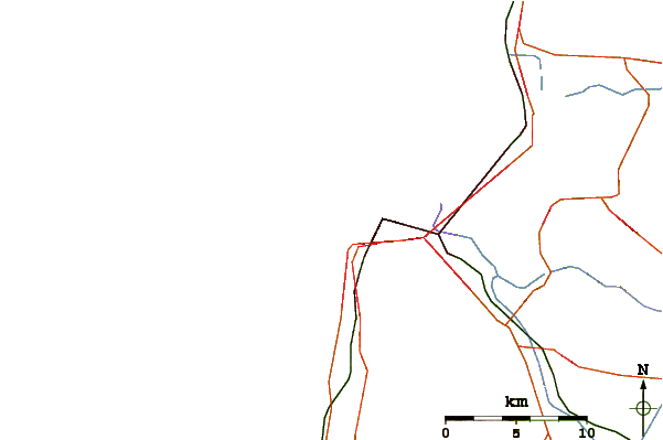 Routes et rivières à proximité Te Peak (Hifa)