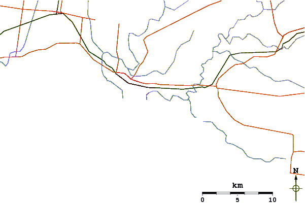 Routes et rivières à proximité The Cutting