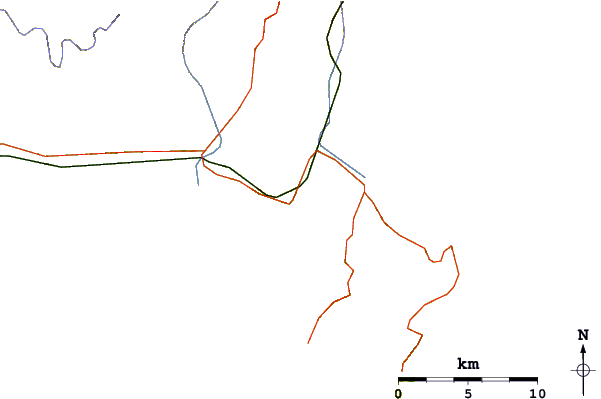 Routes et rivières à proximité Tracks