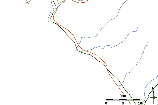 Routes et rivières à proximité Trestles (Lowers)