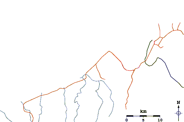 Routes et rivières à proximité V-Land