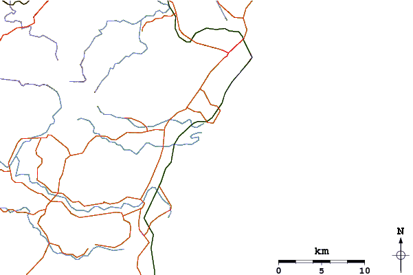 Routes et rivières à proximité Valla Beach