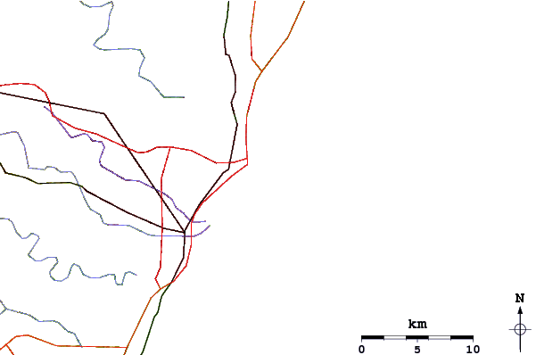 Routes et rivières à proximité Vetchs Reef