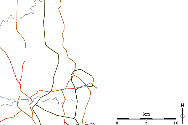 Routes et rivières à proximité White Pole